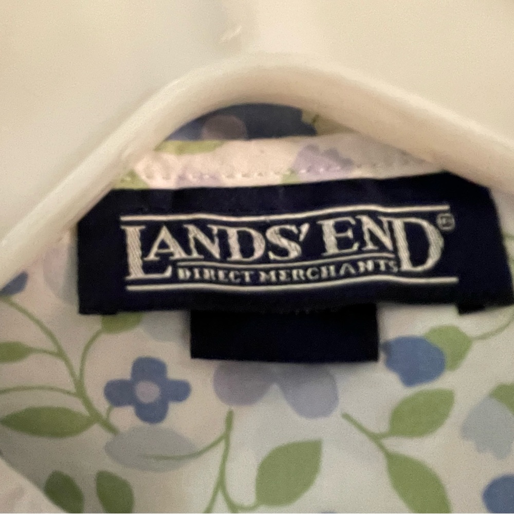 Girls Lands' End Blue Floral Maxi Dress Sz 7 - Picture 6 of 8